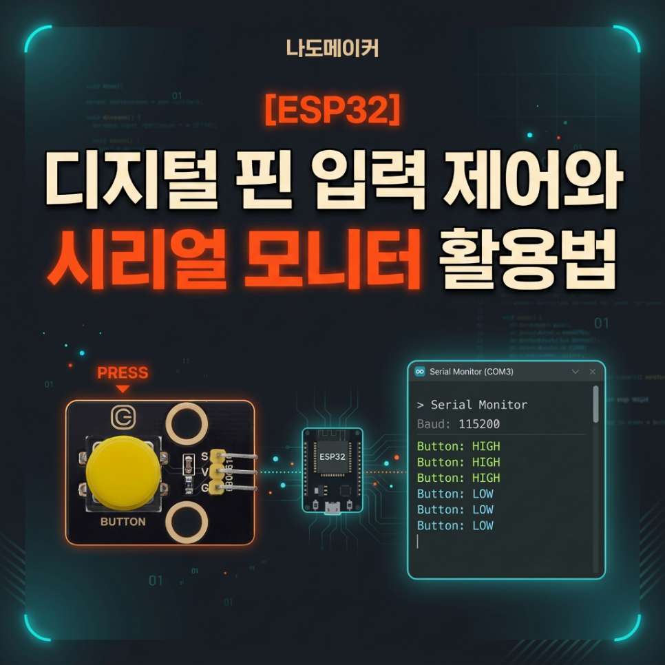 ESP32 버튼 입력 제어와 시리얼 모니터 활용