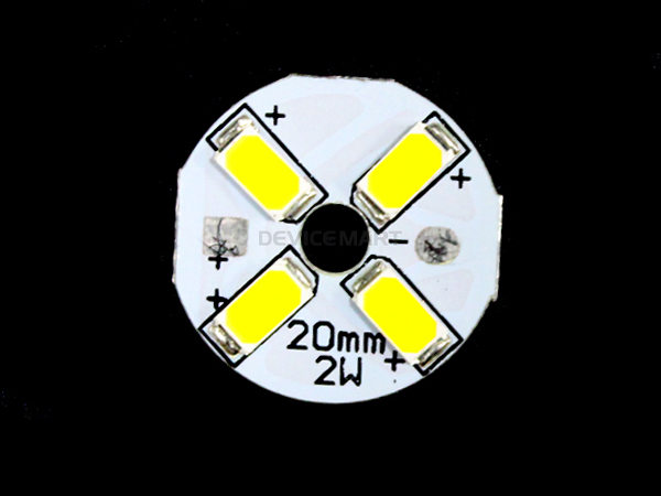 LED조명 제작용 원형기판 SMD LED (2W/20mm/웜화이트) [SZH-LD032]