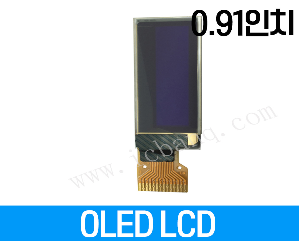 OLED LCD 0.91인치, 128x32 화이트 HP12832-01-TSWG14P091-A FPC