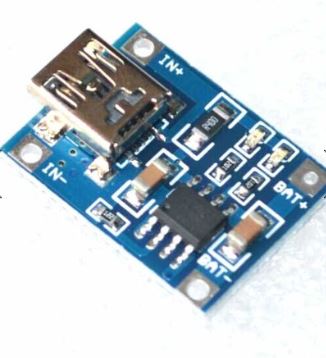 Mini-B USB 리튬폴리머 배터리 충전기 -1A, TP4056 (Mini USB Lipo Battery Charger -1A, TP4056)