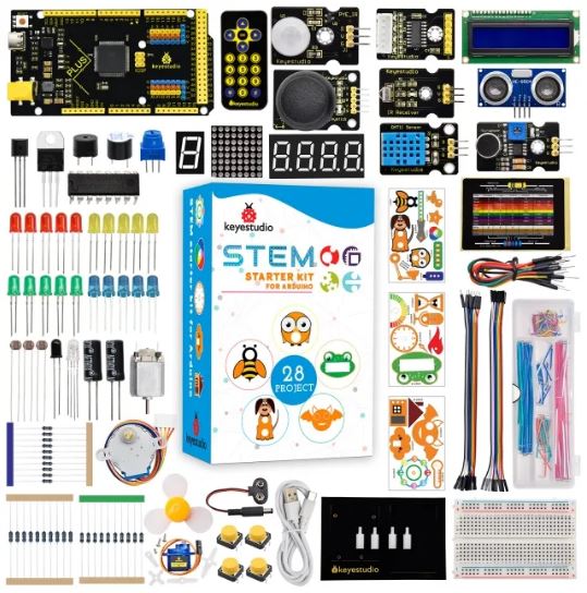 Arduino 전자 DIY 프로그래밍 키트용 Keyestudio STEM 2560 Plus 보드 스타터 키트