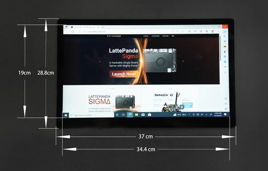 15.6 Inch 1920x1280 IPS Type-C Touch Screen & Display for Raspberry Pi / LattePanda / Jetson Nano Single Board Compter