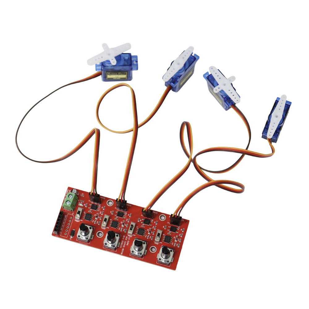 4채널 서보모터 컨트롤러 with SG-90 서보모터 4pcs