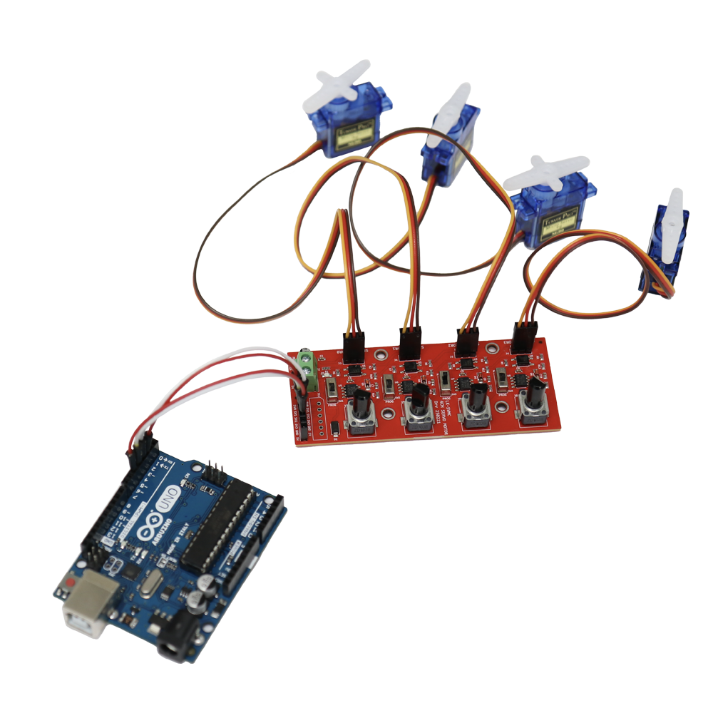 4채널 서보모터 컨트롤러 with SG-90 서보모터 4pcs