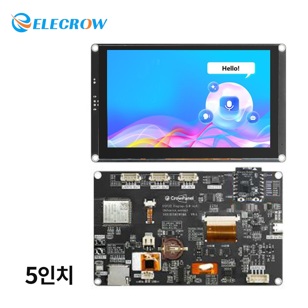 ESP32-S3 CrowPanel Advance 5인치 HMI, AI 기반 IPS 터치스크린, 800x480해상도
