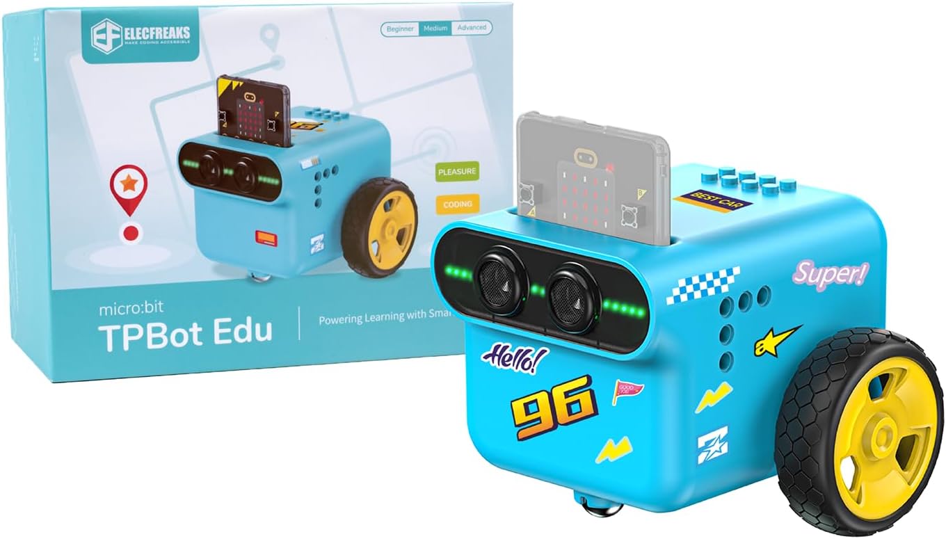 TPBOT EDU Kit 마이크로 비트 용 스마트 카 로봇 키트 (마이크로비트 미포함)