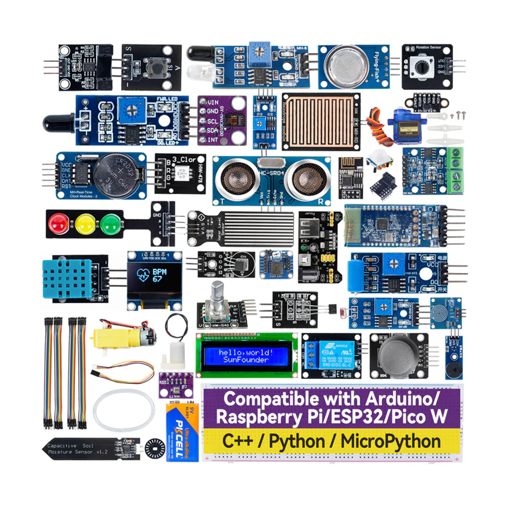 유니버설 메이커 센서 키트 (부품 90여 종 - 아두이노,ESP32,라즈베리파이 완벽 호환)