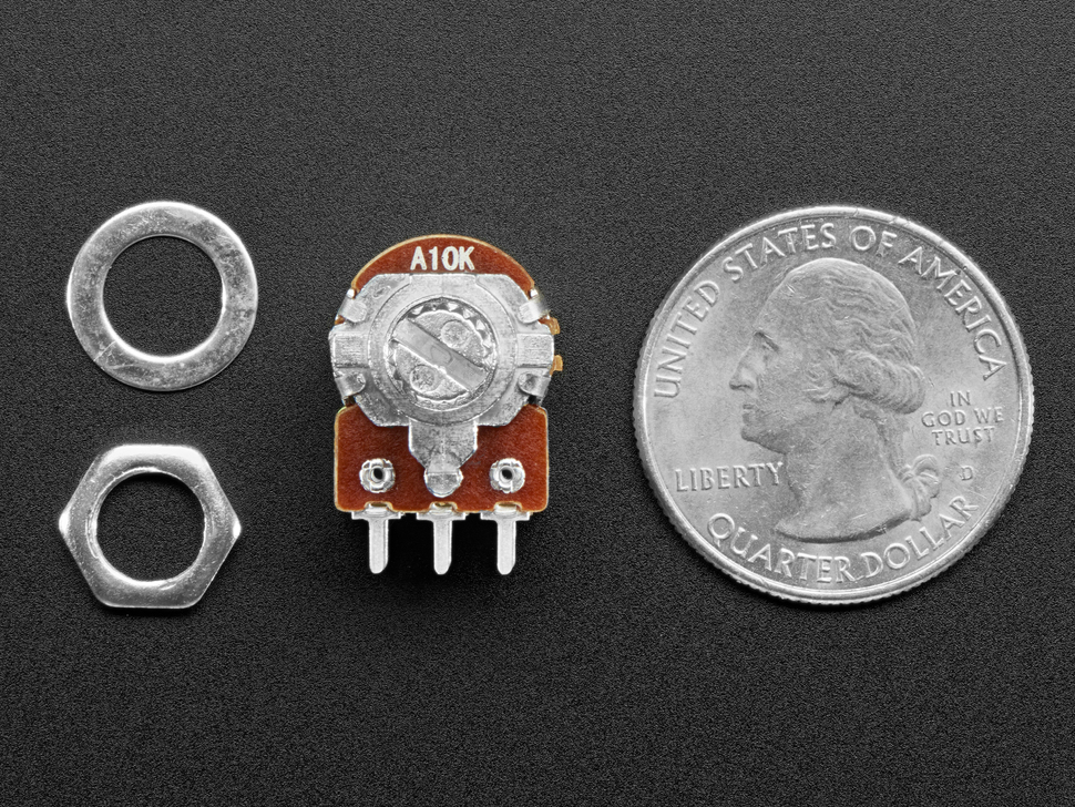 패널 장착형 On/Off 스위치 10K 이중 로그 스위치 - Panel Mount 10K Dual Log Potentiometer w OnOff Switch 10K Dual Log w Switch [3482]