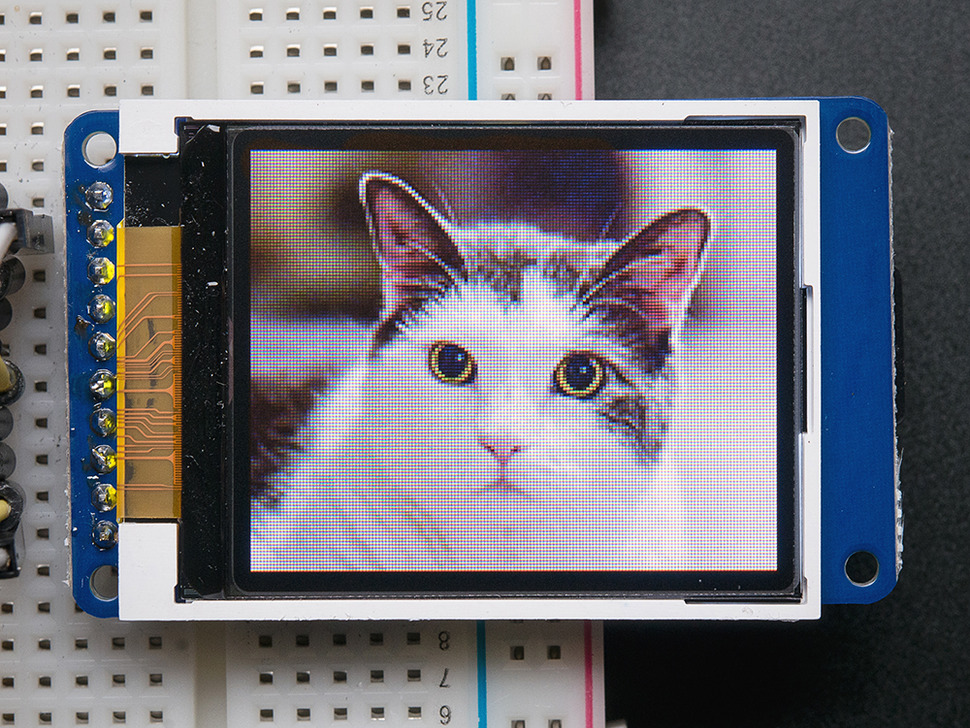 1.8인치 컬러 TFT LCD 디스플레이(MICROSDD CARD 슬랏 포함) / 1.8inch Color TFT LCD display with MicroSD Card Breakout - ST7735R [358]