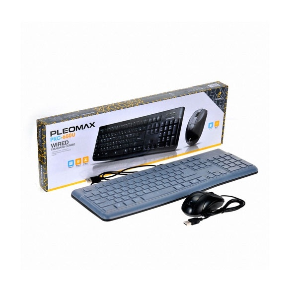 [EOPIS] 유선 데스크탑 세트, PLEOMAX PKC-650U [블랙/키스킨포함][키보드USB/마우스USB]