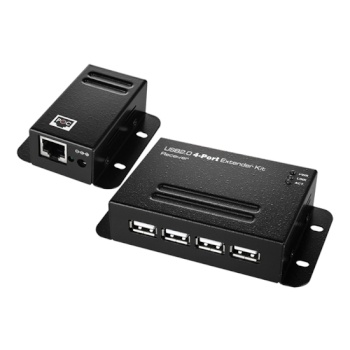 [이지넷유비쿼터스] 이지넷 USB 허브 리피터 송수신기 세트, NEXT-USB404 [최대50M/RJ-45]