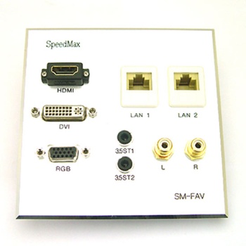 [SpeedMax] HDMI, DVI, RGB, 3.5ST, LAN, 2RCA 판넬 [SM-FAV] [취소, 반품 절대불가]