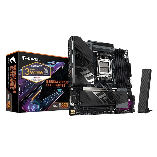 [GIGABYTE] B850M AORUS ELITE WIFI6E 피씨디렉트 (AMD B850/M-ATX)