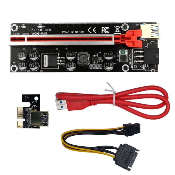 [PNC PARTNER] EVEREST PCI-E 1x to 16X 009S-PLUS LED 라이저카드 (8pcs capacitors)