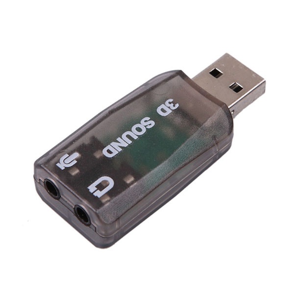 [티테크놀로지] USB Virtual 5.1 채널 사운드 카드 젠더형 [T-USOUND51BK]