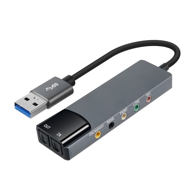 [Coms] USB 오디오 사운드 카드 7.1CH 지원 SPDIF [BF476]