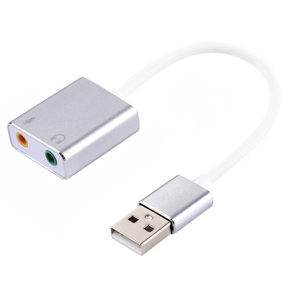 [인네트워크] USB Virtual 7.1 채널 사운드 카드 케이블형 실버 [IN-U71CS]