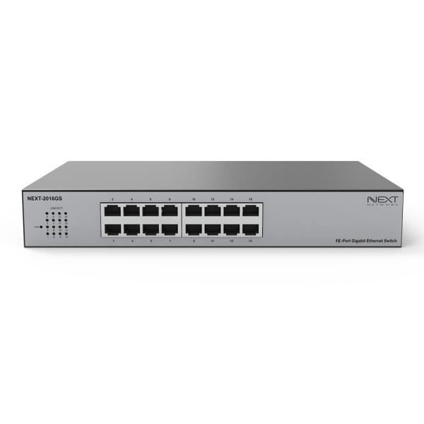 [이지넷유비쿼터스] 이지넷 NEXT-2016GS [스위칭허브/16포트/1000Mbps/랙마운트가능/AI지원 ]