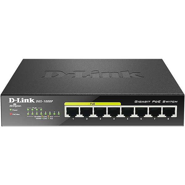 [D-LINK] 디링크 DGS-1008P [스위칭허브/1G 8포트/PoE+/데스크타입]