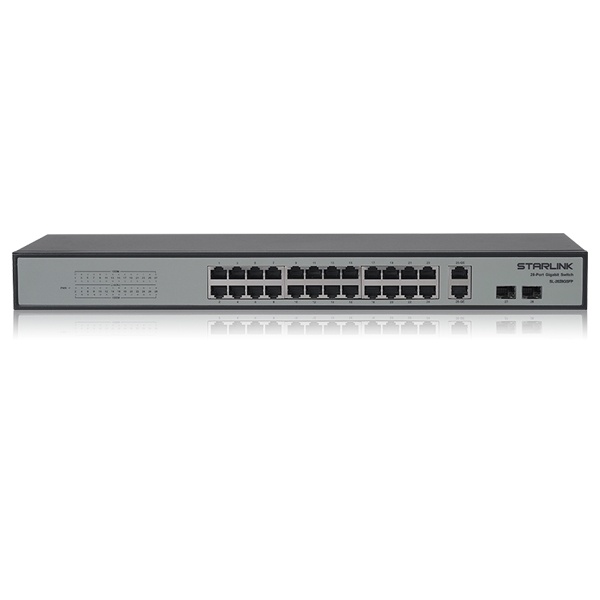 [유비큐넷] STARLINK SL-2028GSFP [스위칭허브/24포트/1000Mbps/2SFP]