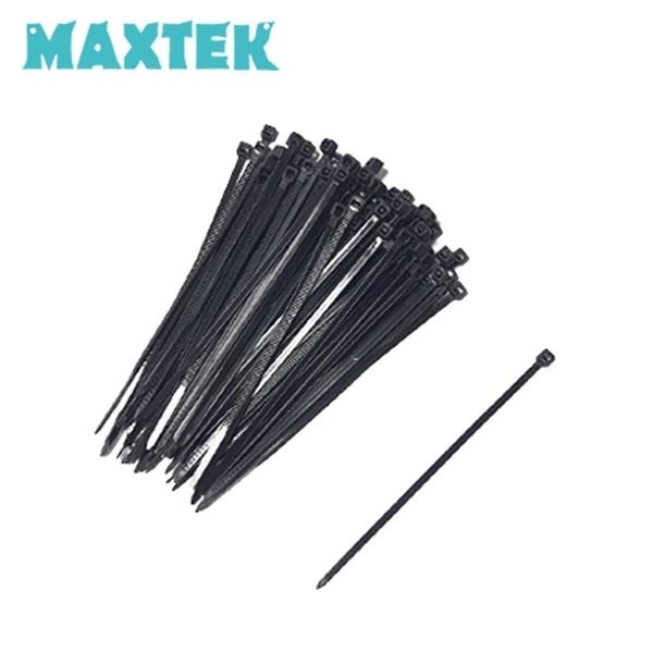 [MAXTEK] 맥스텍 컬러 케이블타이, 100개  [MT172] [100mm] [블랙]