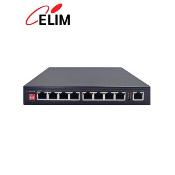 [엘림광통신] 엘림광통신 EL-M8POE-1UTP POE+ 8포트 UP 1포트 L2 메가비트 POE 스위치 허브