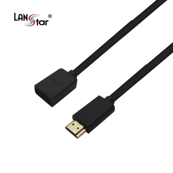 [LANStar] HDMI to HDMI 2.0 M/F 연장 케이블,  LS-HDMI-HMF-0.15M [0.15m]