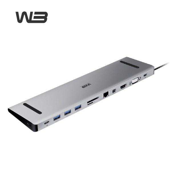 [W3] W3 CTH-12 (USB허브/12포트/멀티허브/도킹스테이션)  ▶ [유·무전원/C타입] ◀