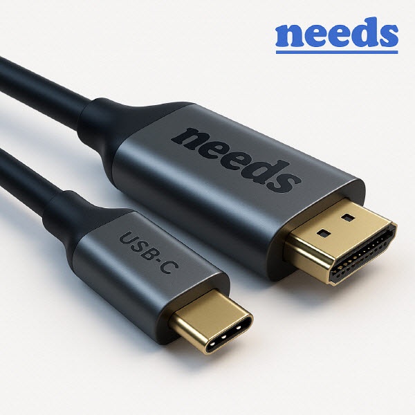 [needs] Type-C 3.1 to HDMI 미러링 케이블, 넷플릭스지원,  NDS-U31HD018-4K60 [1.8m]