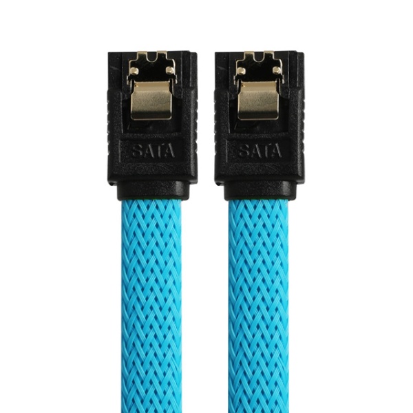 [NEXI] 넥시 SATA3 락형 케이블  [ㅡ자형/0.3M][NX-SATA3-B03][NX1250][블루]