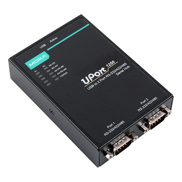 [MOXA] 목사 USB to RS232/422/485 컨버터, 2포트 [UPort1250]