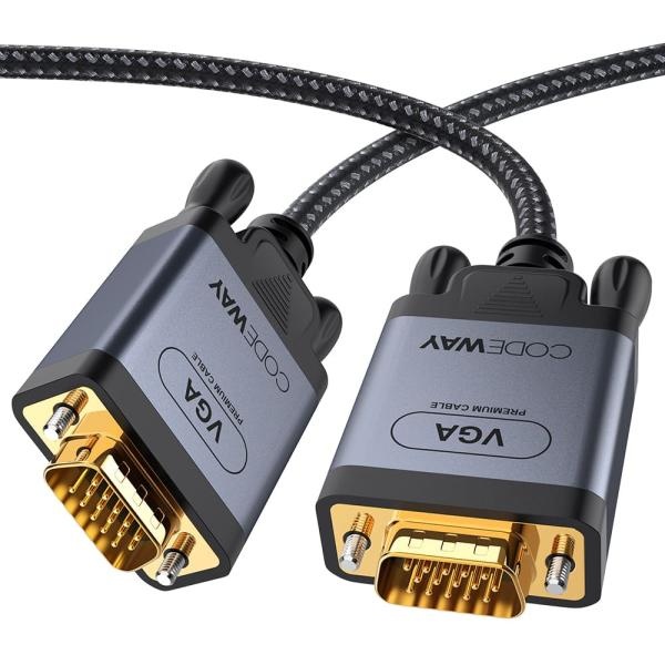 [코드웨이] RGB(VGA) 케이블, 그레이메탈,  DG4141-1.5M [1.5m]