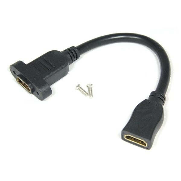 [MachLink] HDMI to HDMI 1.4 F/F 연장케이블, 판넬형 락킹,  ML-HEF001 [0.15m]