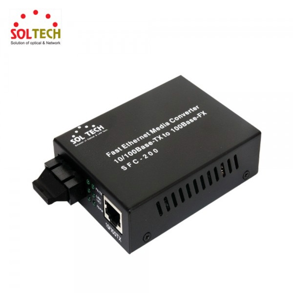 [SOLTECH] 솔텍 SFC200-SCSW/A  광컨버터 [100Mbps/SC/싱글]  [A타입]