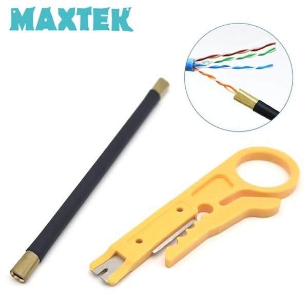 [MAXTEK] UTP 랜케이블 페어 정리 트위스터 스트레이너 꼬임 풀기 스트리퍼 탈피기 SET 블랙 페어정리기 loosener [MT603]