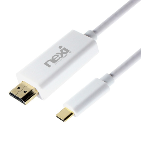 [NEXI] Type-C 3.1 to HDMI 1.4 미러링 케이블,  NX543 [화이트/1.8m]