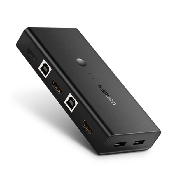 [Ugreen] 유그린 U-50744 [HDM KVM I스위치/2:1/USB/케이블포함]
