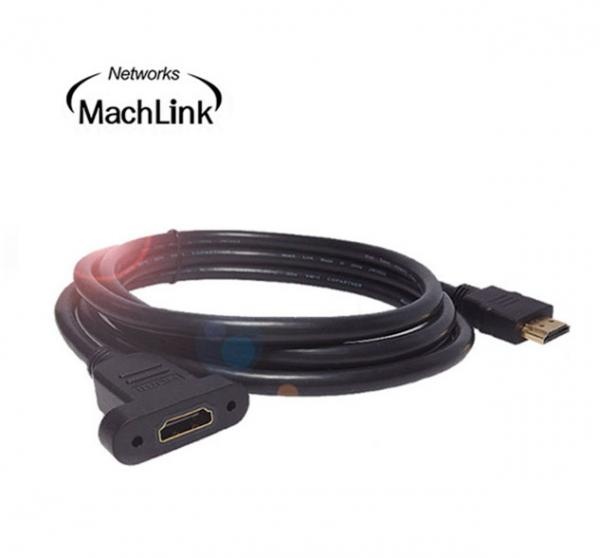 [MachLink] HDMI to HDMI 1.4 M/F 연장케이블, 판넬형 락킹,  ML-HE002 [0.6m]