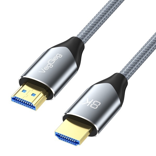 [VEGGIEG] HDMI 2.1 케이블 V-H4 8K GRAY METAL  1M