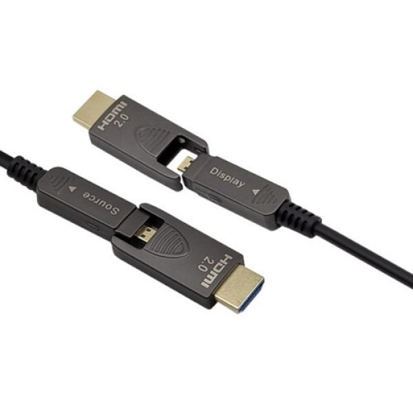 [LANStar] HDMI to HDMI 2.0 케이블, 배관용 양쪽 분리형 멀티소켓,  LS-H20AOC15 [15m]