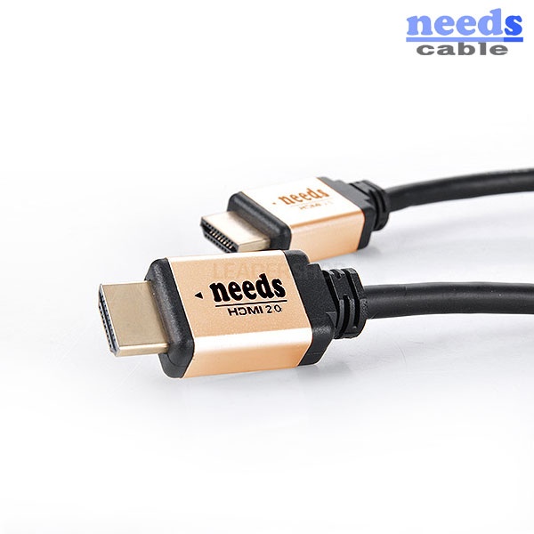 [needs] HDMI 2.0 케이블, 골드메탈,  NDC-HDMI20G-015M [1.5m]