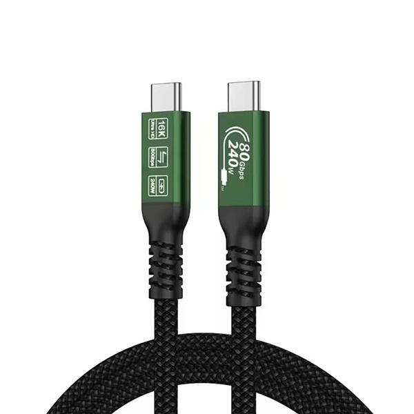 [Ytek] USB4 2.0 케이블 C타입 썬더볼트5 호환 80Gpbs 16K 240W  0.5m [YT-U4V2-050]