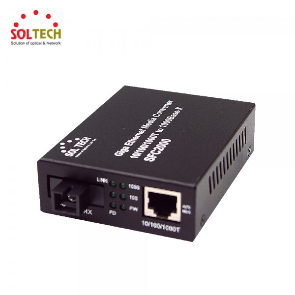 [SOLTECH] 솔텍 SFC2000-TWL20/BI 광컨버터  [1000Mbps/SC/싱글(WDM)] [전원내장]  [B타입]