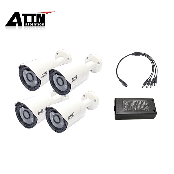 [오피네트웍스] ATTN AHD 210만화소 외부형카메라 4SET  [ATTN XB x4 + 아답터, 분배케이블]
