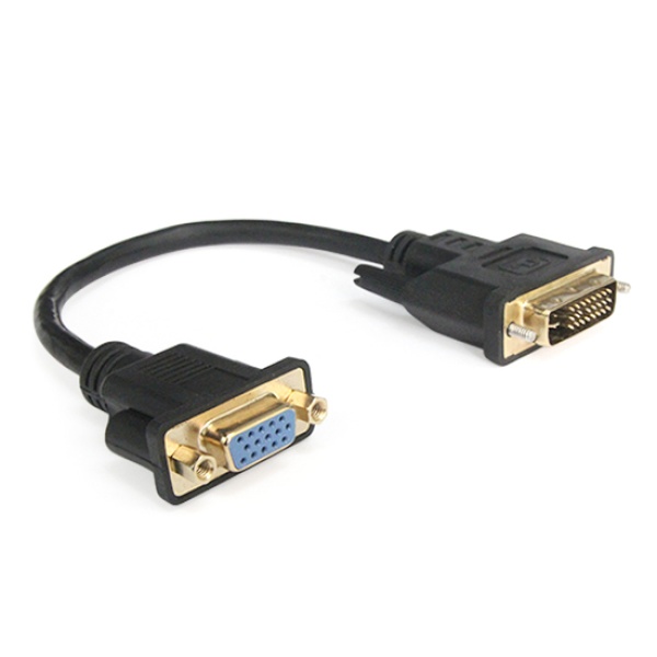 [MachLink] RGB(VGA) to DVI-I 듀얼 변환케이블,  ML-R007 [블랙/0.15m]