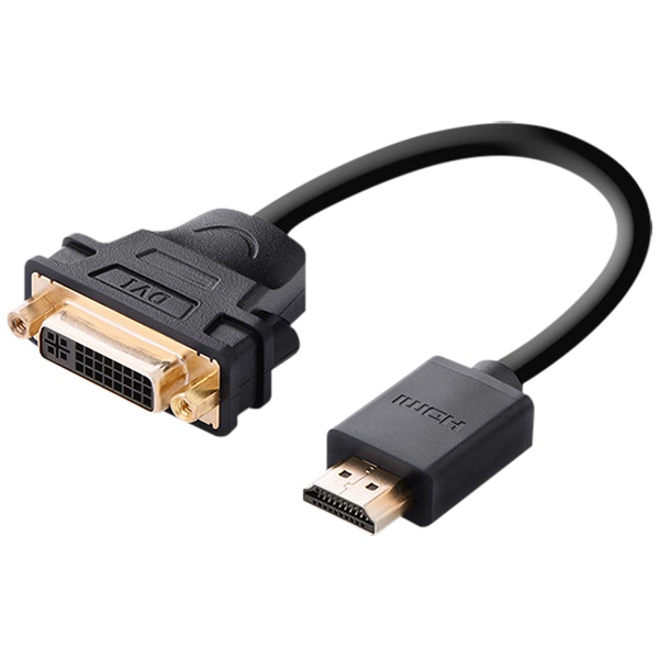 [Ugreen] DVI-I 듀얼 to HDMI F/M 변환케이블,  U-20136 [0.15m]