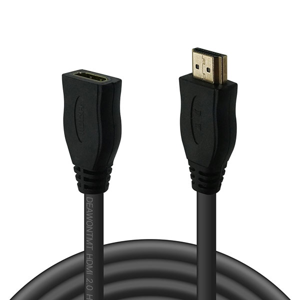 [대원TMT] [컴퓨존 단독특가상품] HDMI to HDMI 2.0 M/F 연장케이블,  DWHH09 [블랙/0.2m]