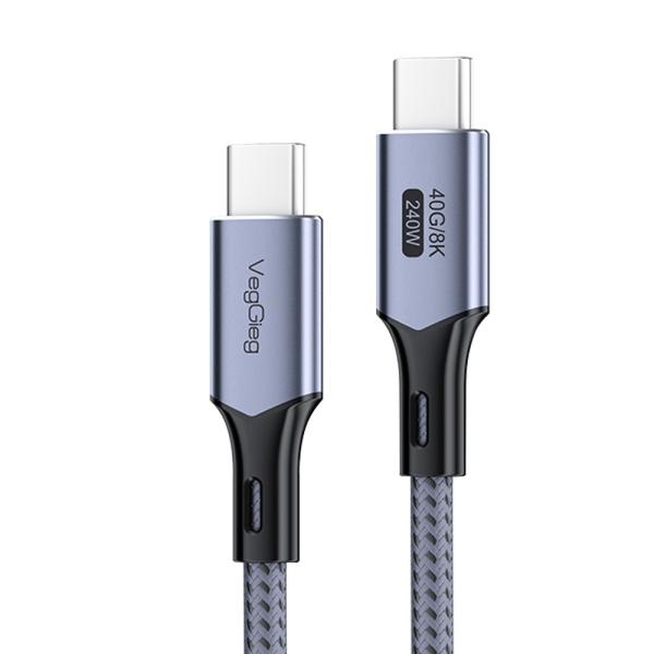 [VEGGIEG] USB 4.0 C TO C 240W 40Gbps 케이블  0.5M