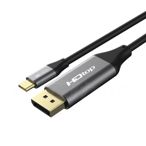 [HDTOP] Type-C 3.1 to DisplayPort 1.4 미러링 케이블, 넷플릭스지원,  HT-3C024 [1.8m]
