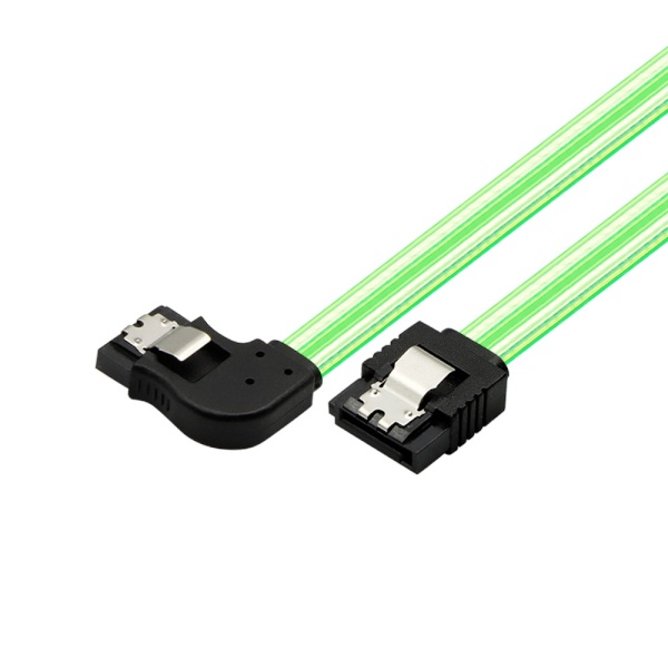 [MachLink] 마하링크 SATA3 L형 라운드 Lock 케이블  [0.5M/그린] [ML-S3L9G]